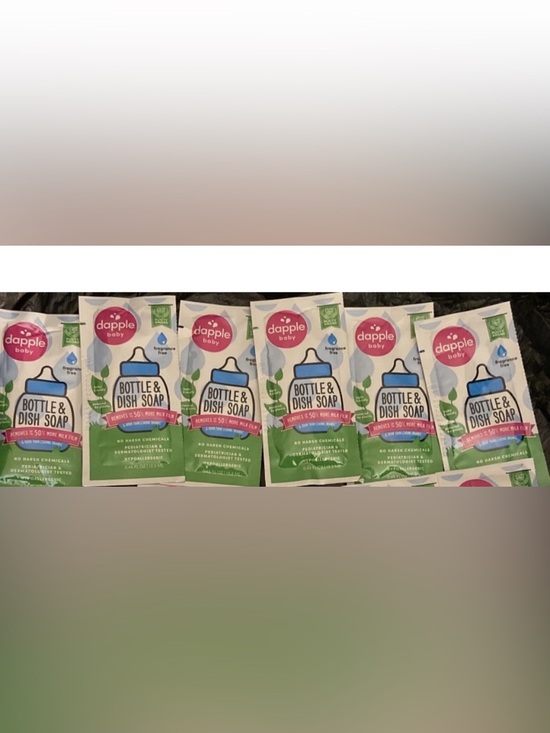 Dapple Other - Dapple Baby 6 Ct Samplers 0.45 Fl Oz 13.3 Ml Fragrance Free Bottle & Dish Soap.